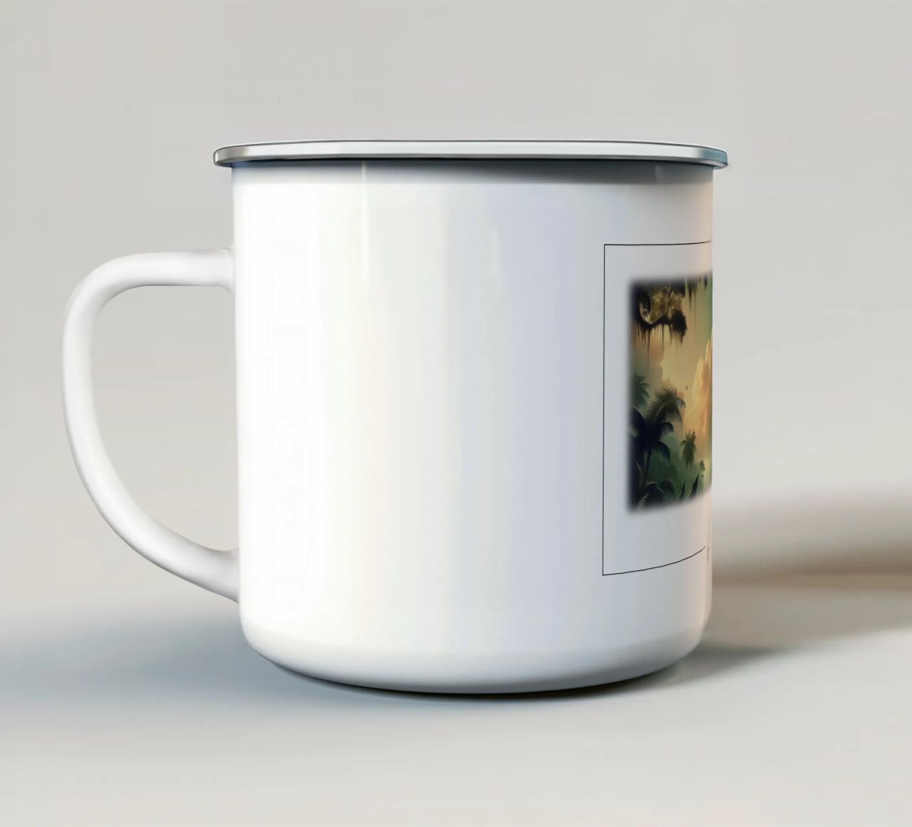 UCCELLO DEL PARADISO tazza in smalto da RUBIANT ART