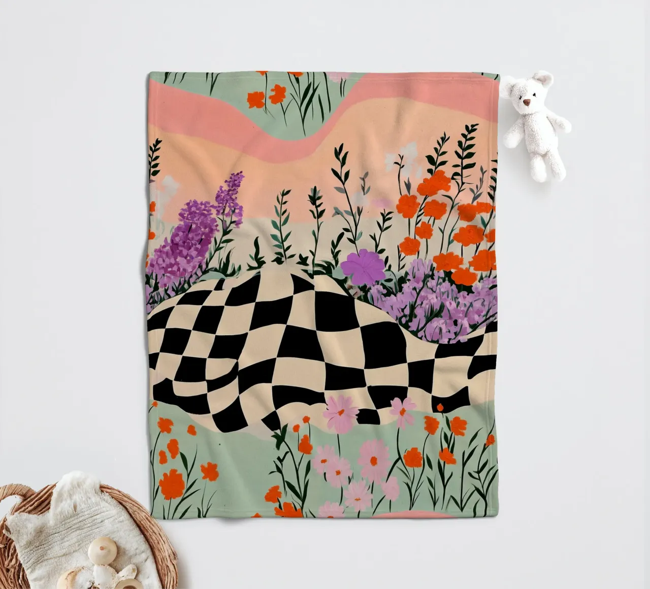 Wonderland No 1 coperta in pile da treechild