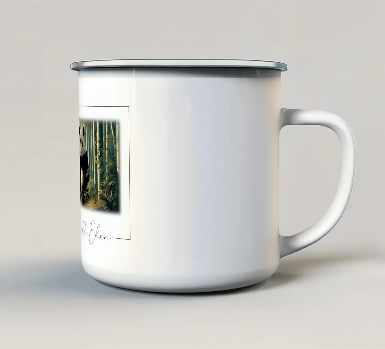 PANDA tazza in smalto da RUBIANT ART
