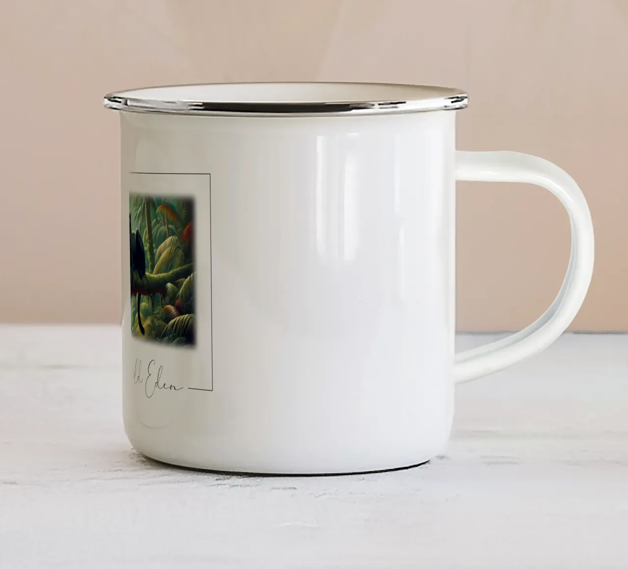 PANTHERE NOIRE tazza in smalto da RUBIANT ART