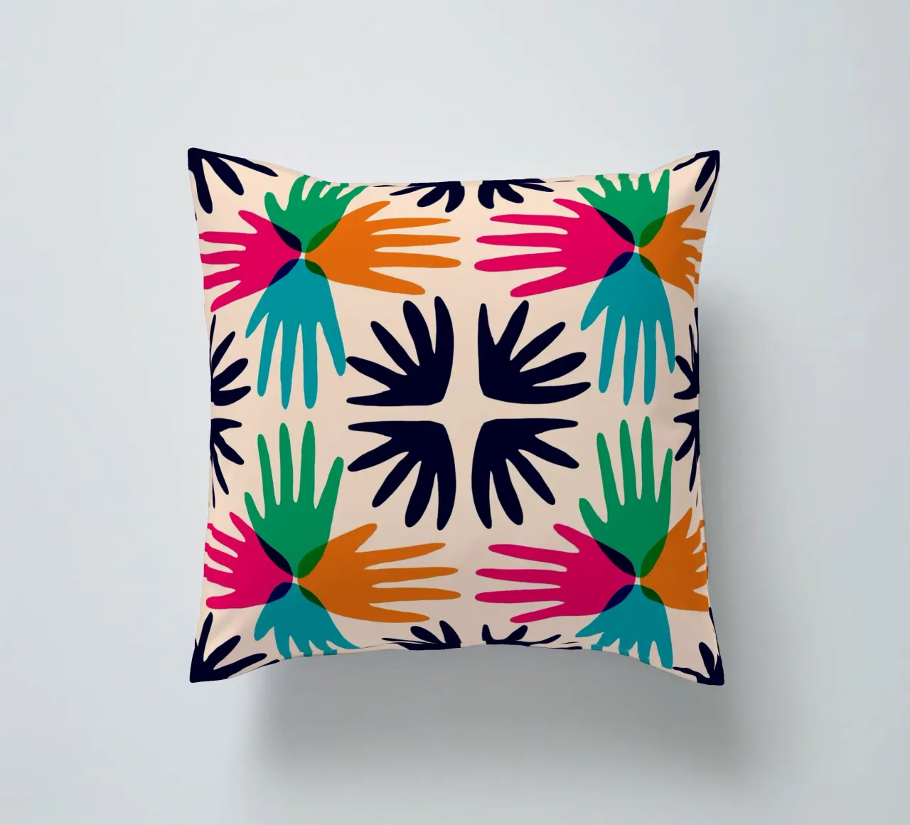 Hands abstract tile cuscino da Studio Fiamma