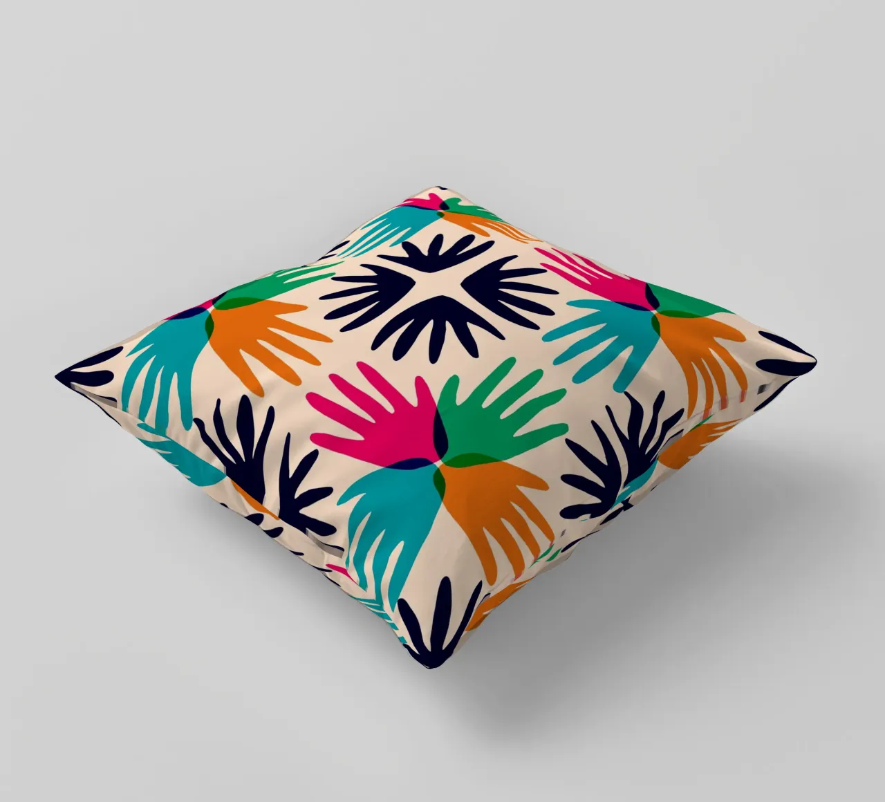 Hands abstract tile cuscino da Studio Fiamma