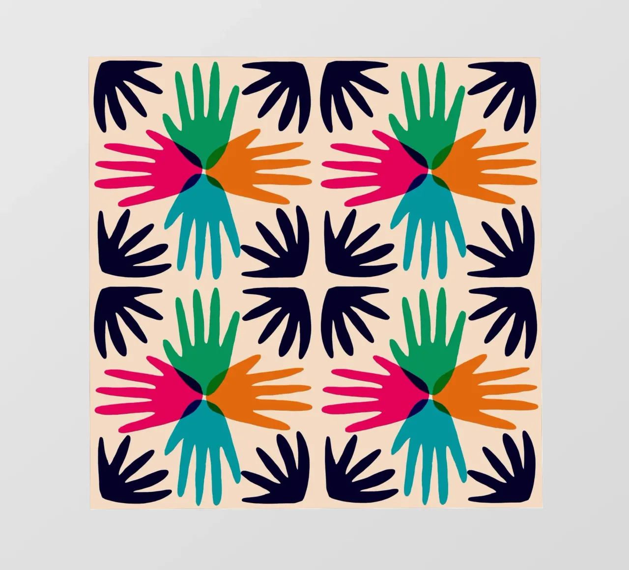 Hands abstract tile telo in pvc da Studio Fiamma