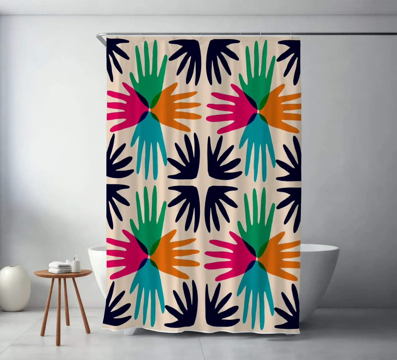 Hands abstract tile tenda da doccia da Studio Fiamma