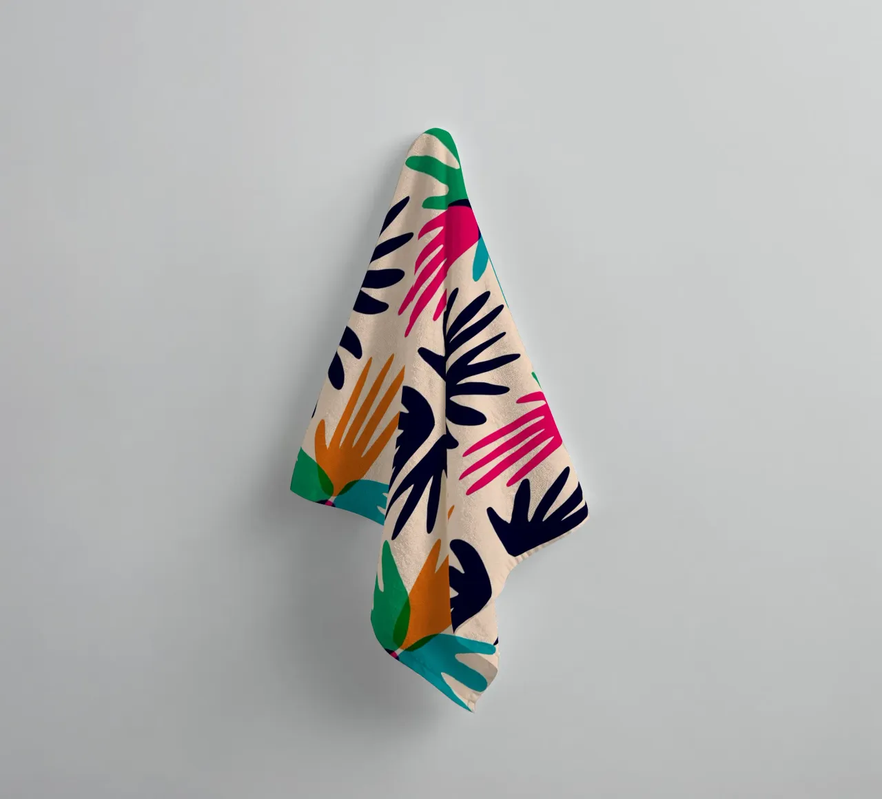 Hands abstract tile towel by Studio Fiamma