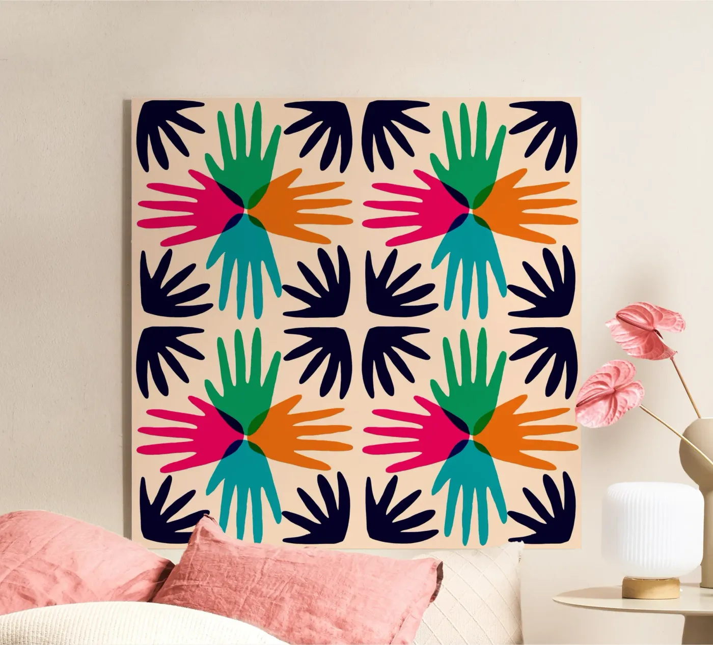 Hands abstract tile plexiglass da Studio Fiamma