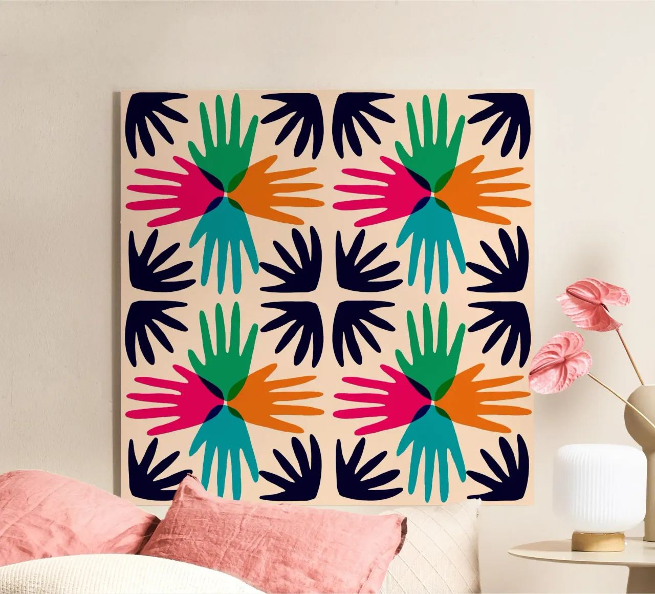 Hands abstract tile plexiglass da Studio Fiamma