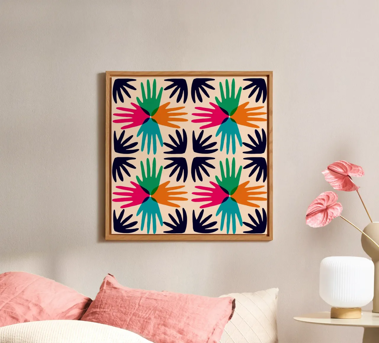 Hands abstract tile alluminio dibond da Studio Fiamma