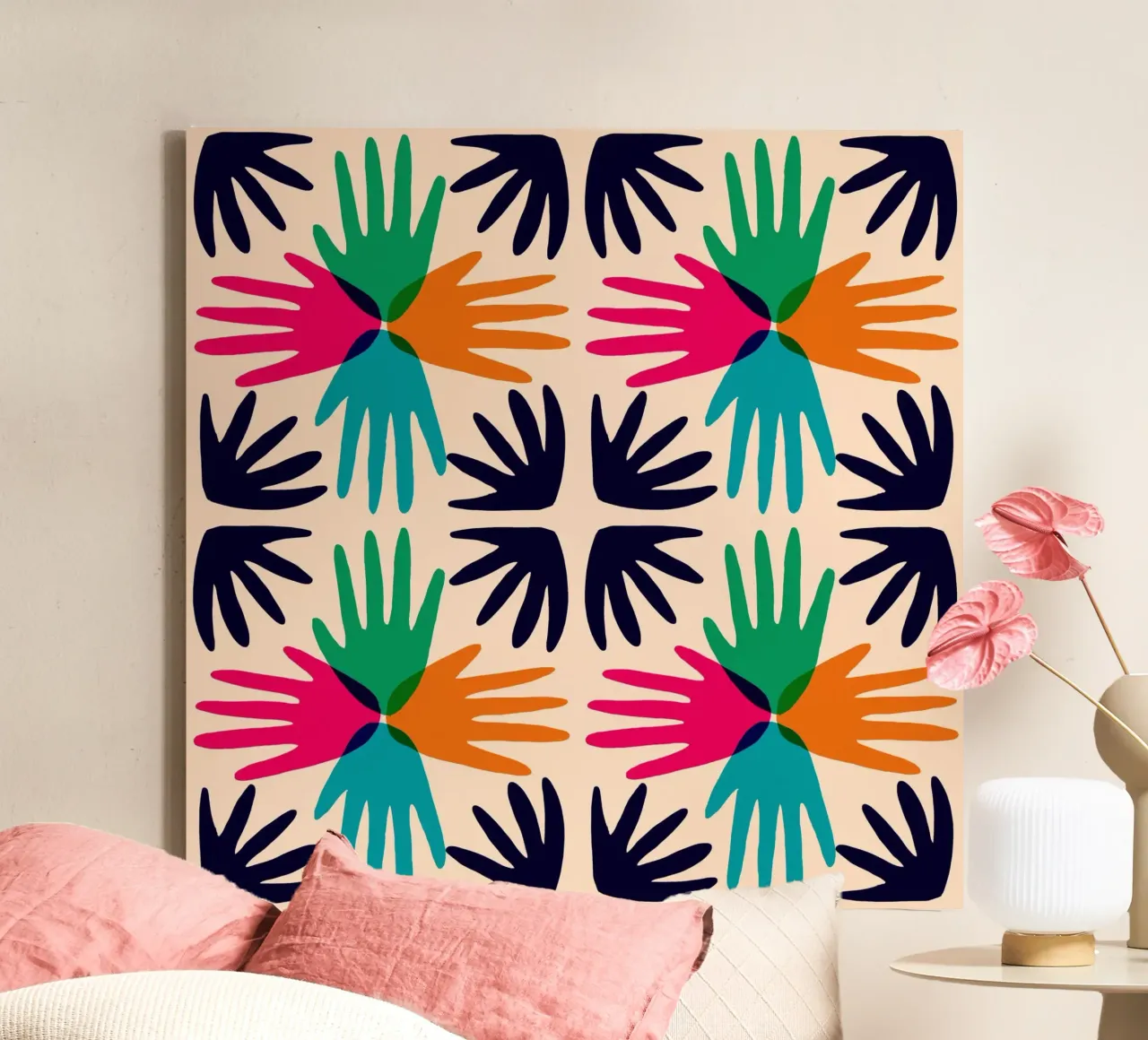 Hands abstract tile tela da Studio Fiamma