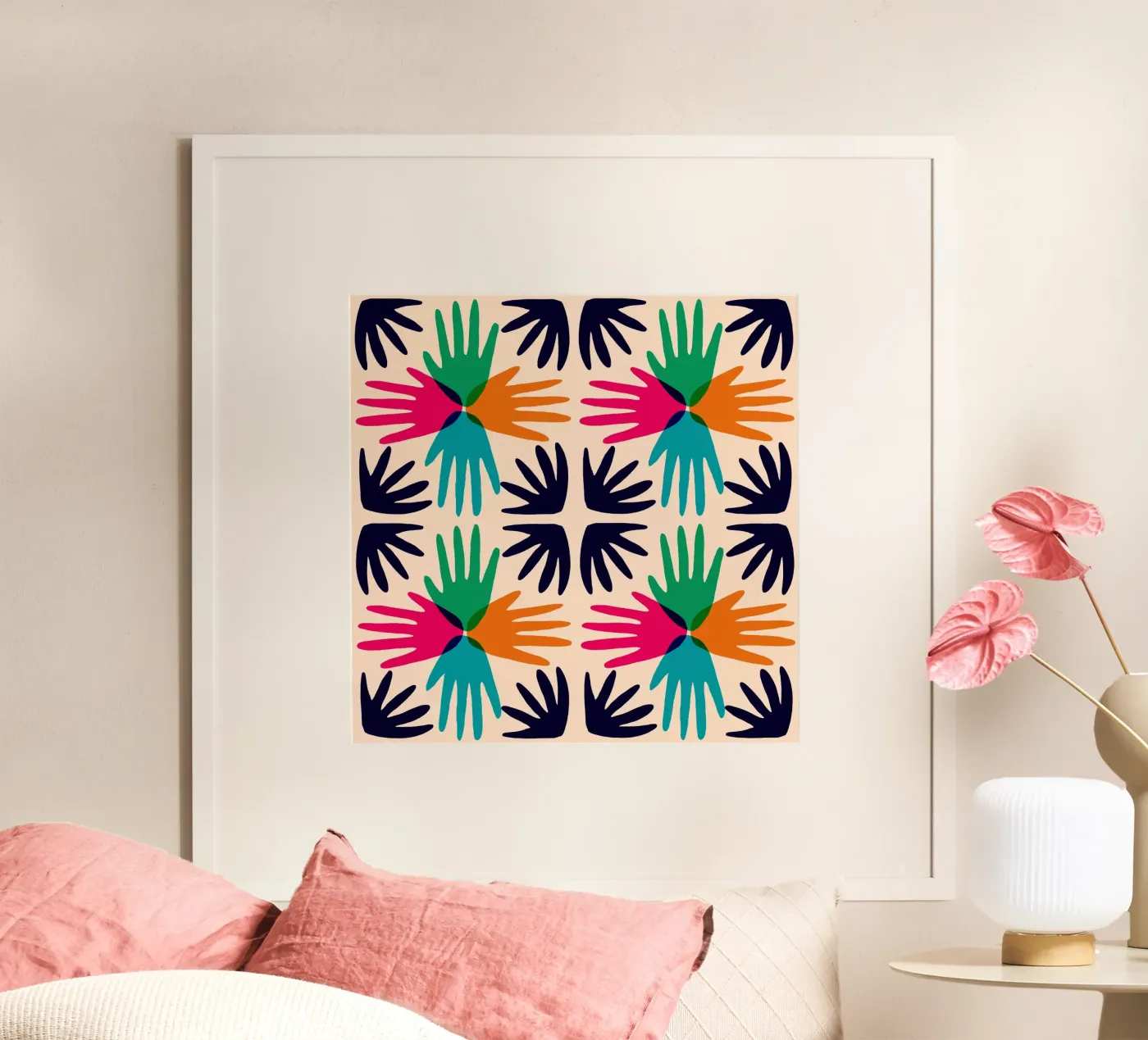 Hands abstract tile poster da Studio Fiamma