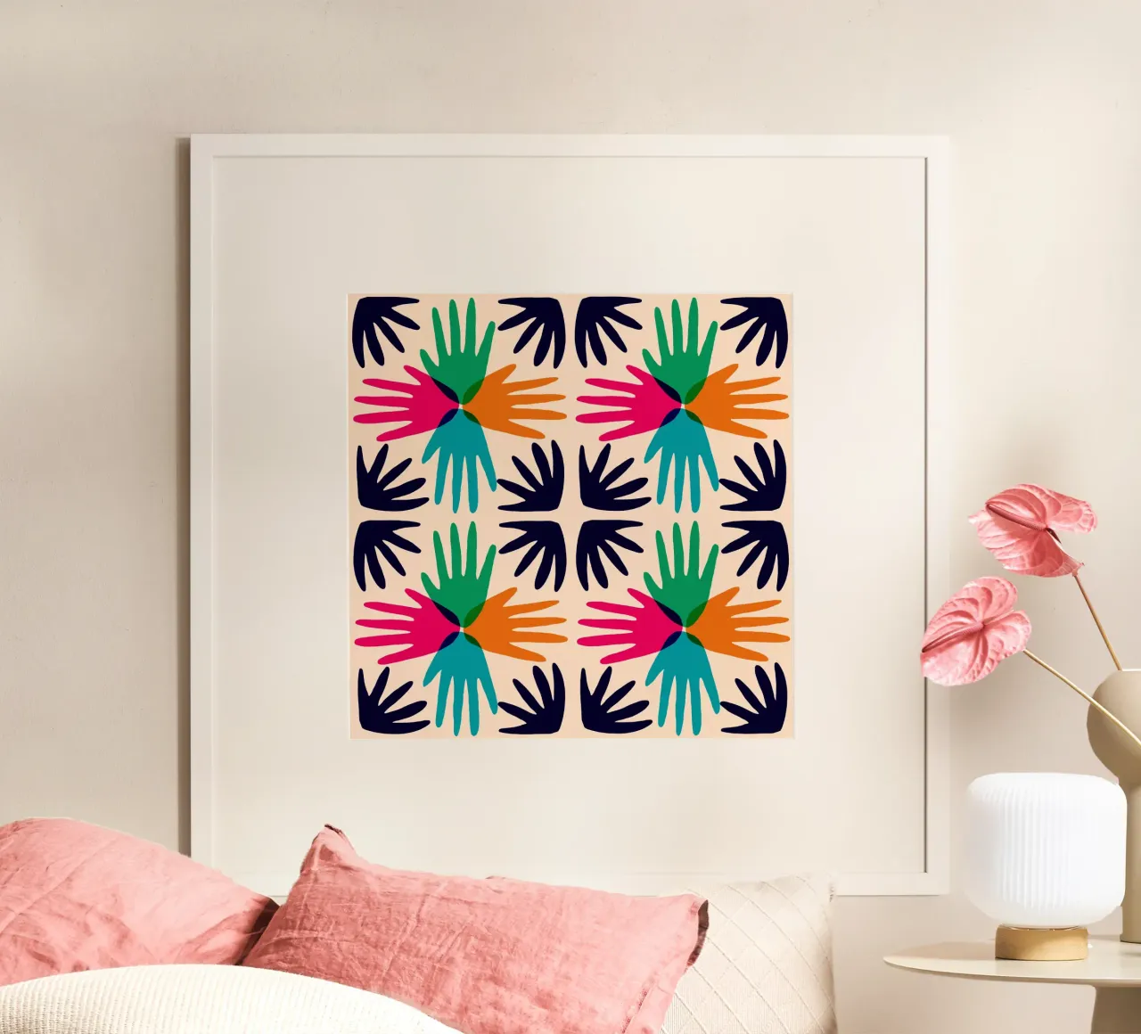 Hands abstract tile poster da Studio Fiamma