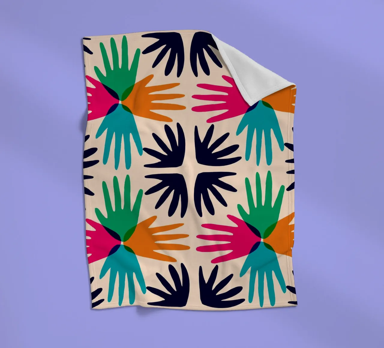 Hands abstract tile coperta in pile da Studio Fiamma