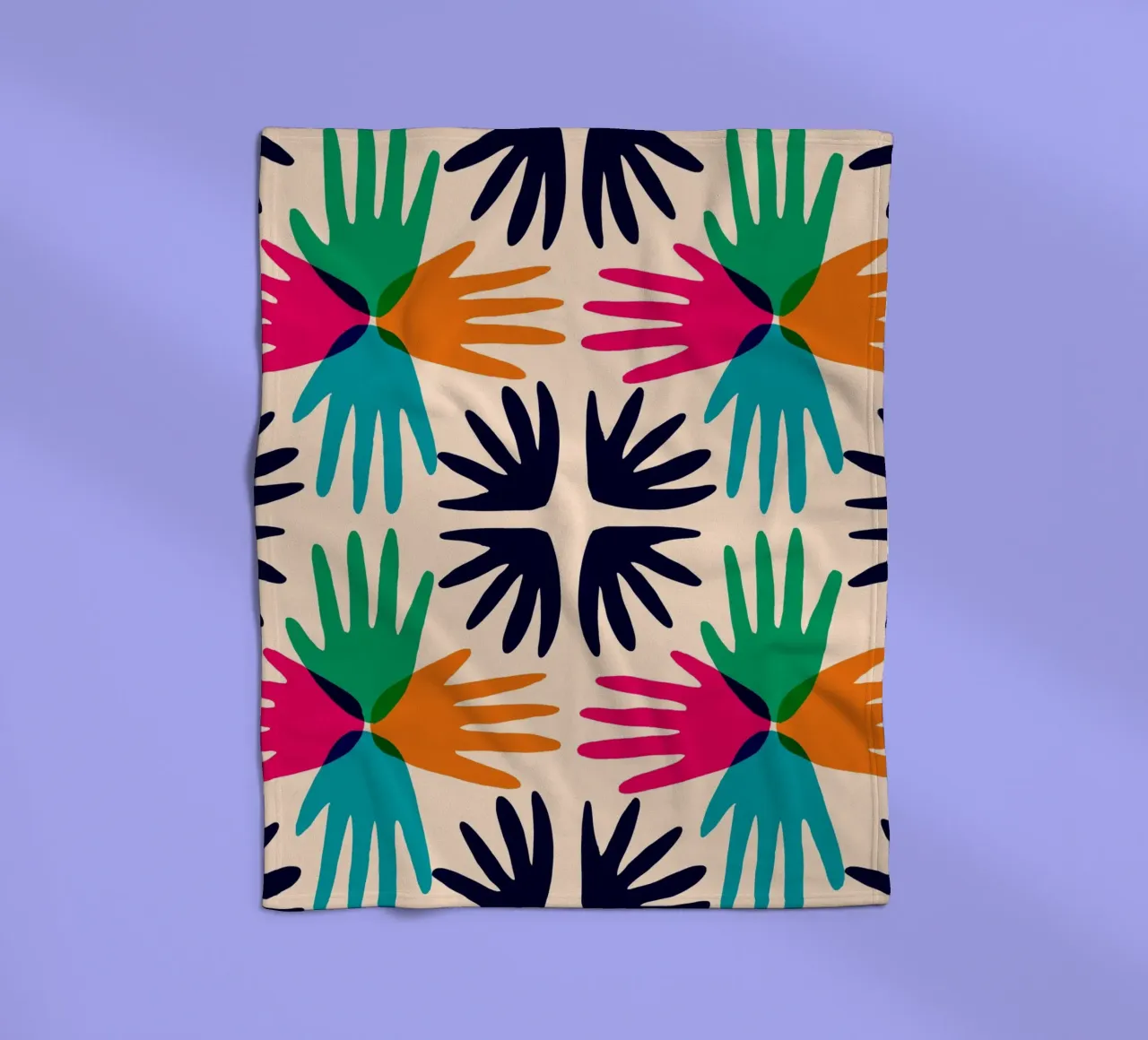 Hands abstract tile coperta in pile da Studio Fiamma