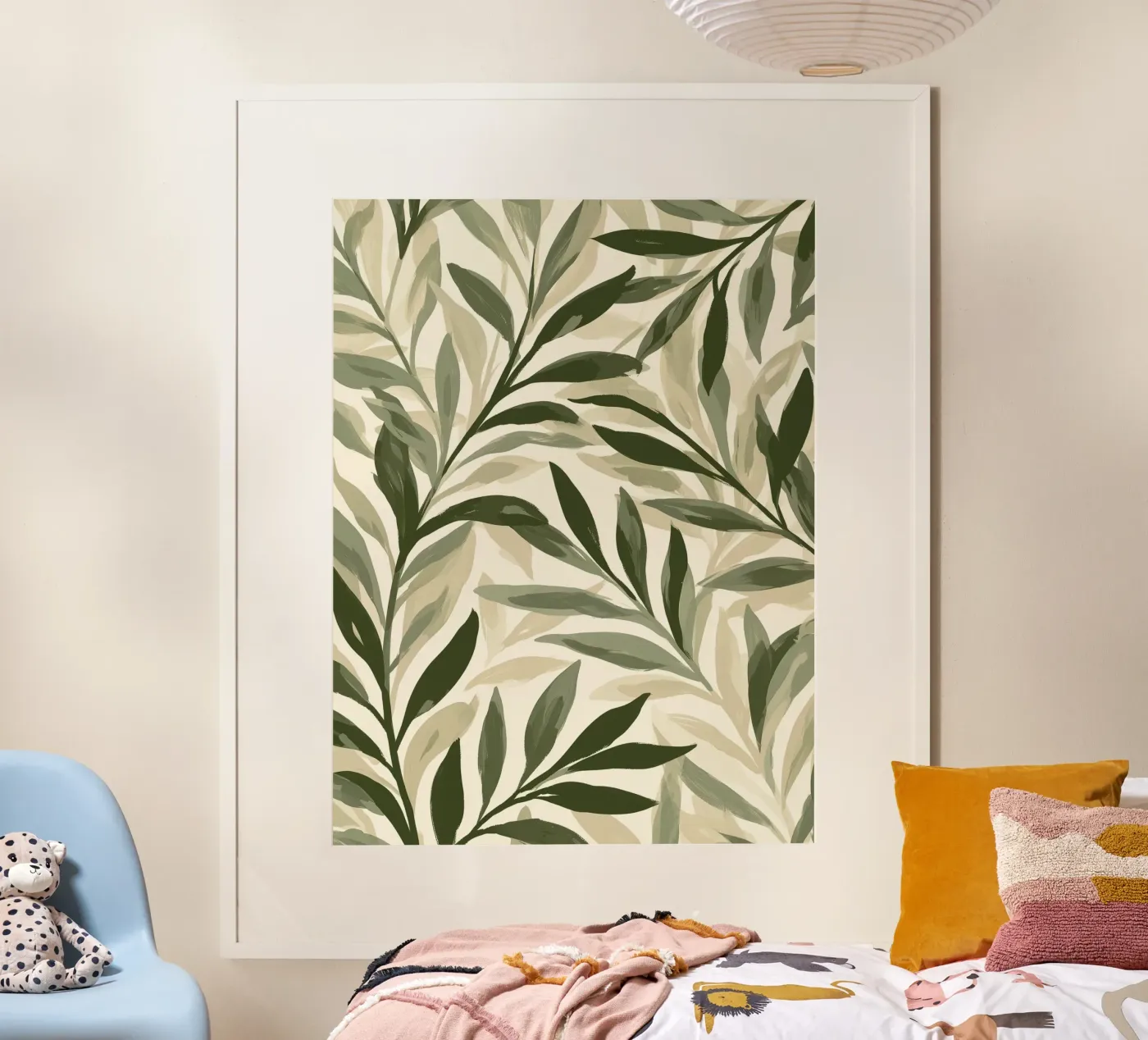 Mediterranean Olive Branch Pattern poster da Verse