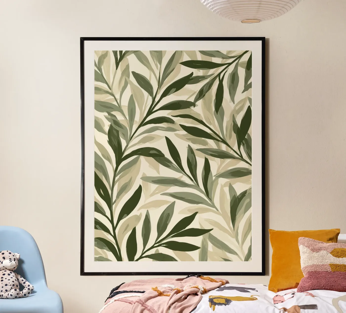 Mediterranean Olive Branch Pattern poster da Verse