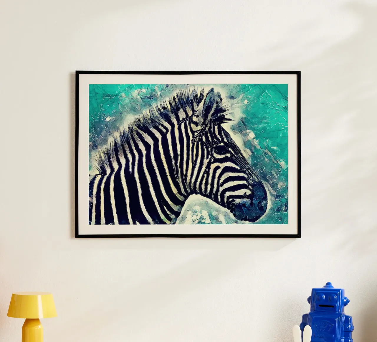 Zebra Tier Kunst Poster von Justyna Jaszke JBJart