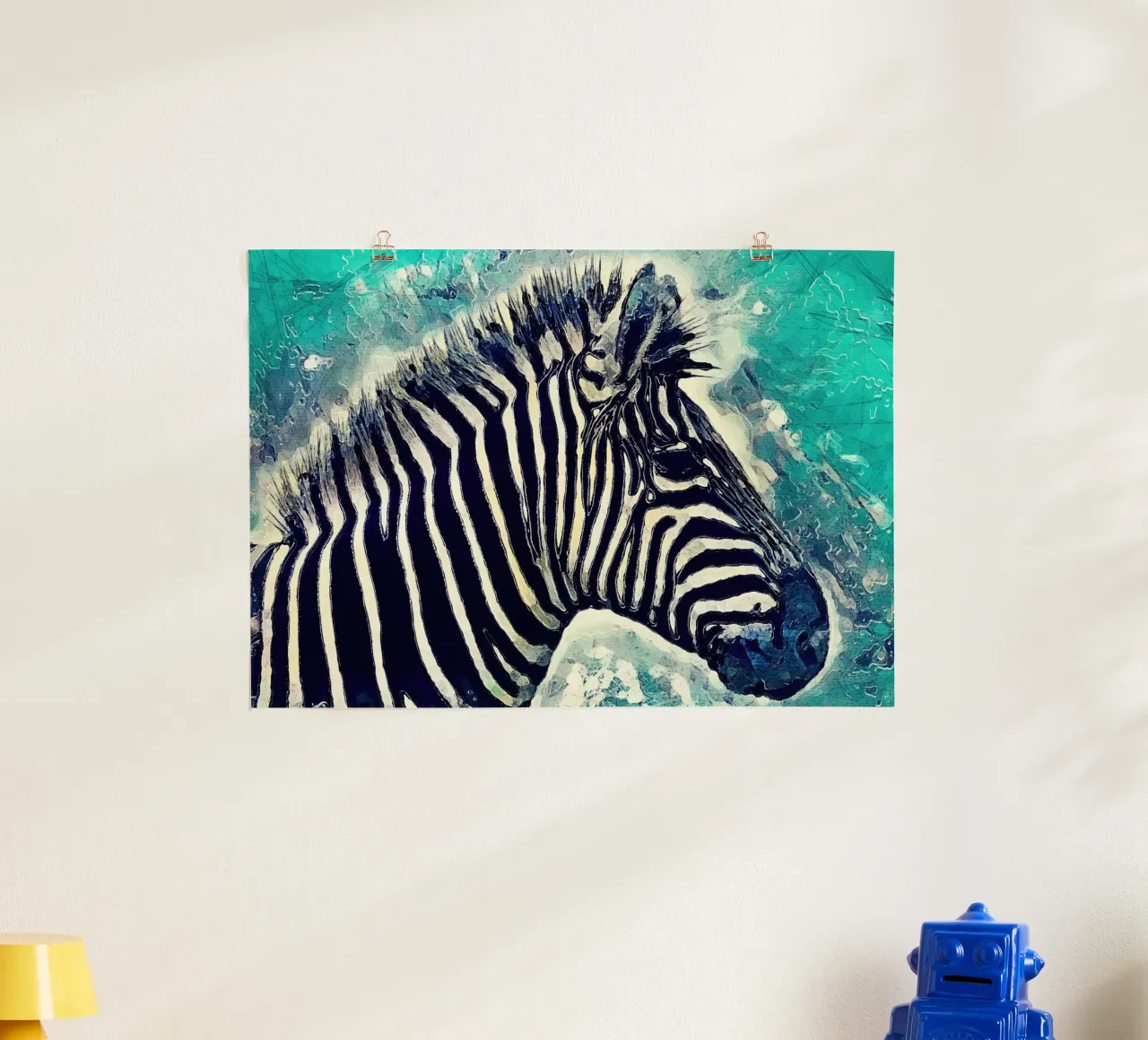Zebra Tier Kunst Poster von Justyna Jaszke JBJart