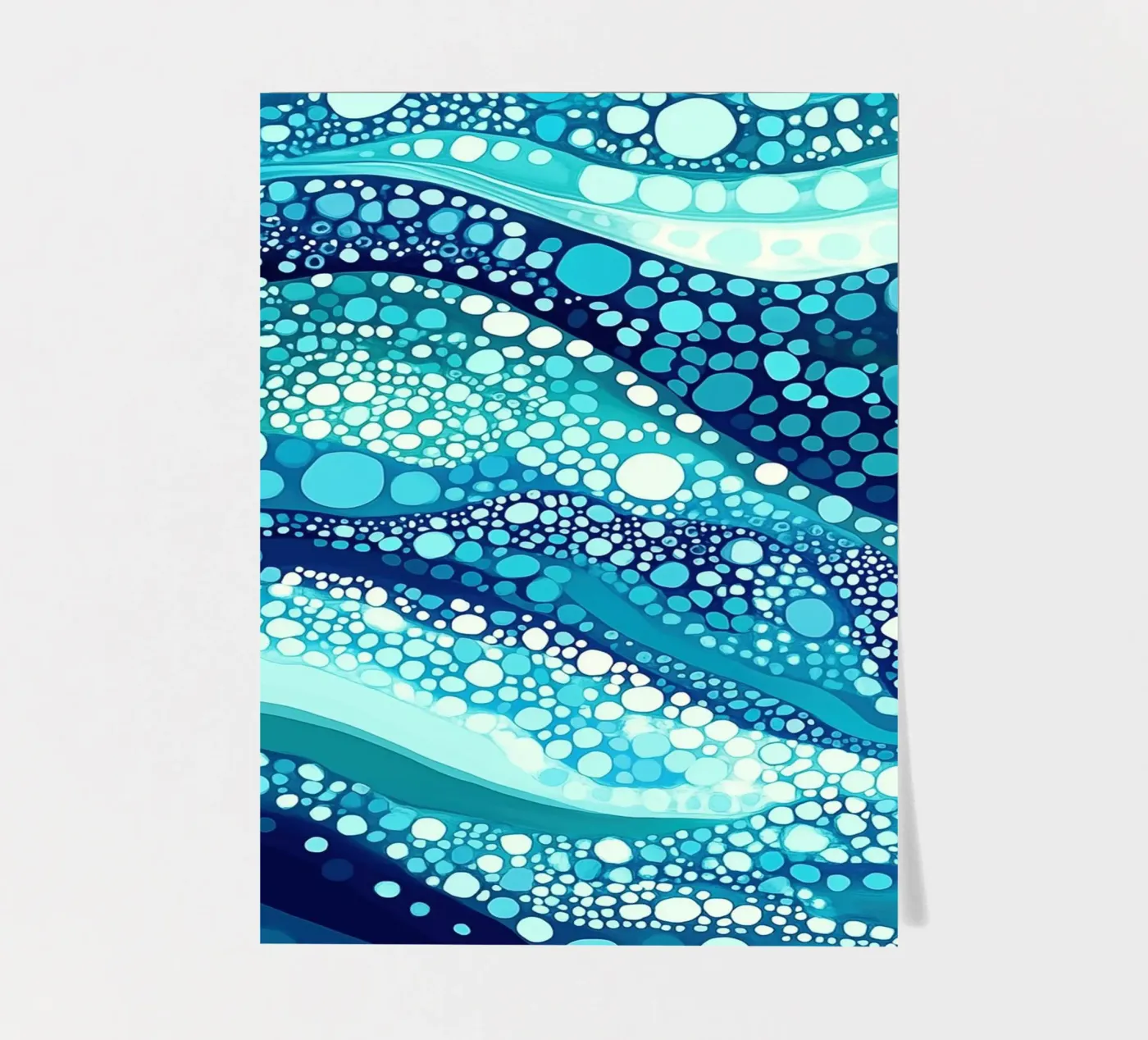 Polka Dot Ocean Waves Pattern sticker sheet by Autofocus