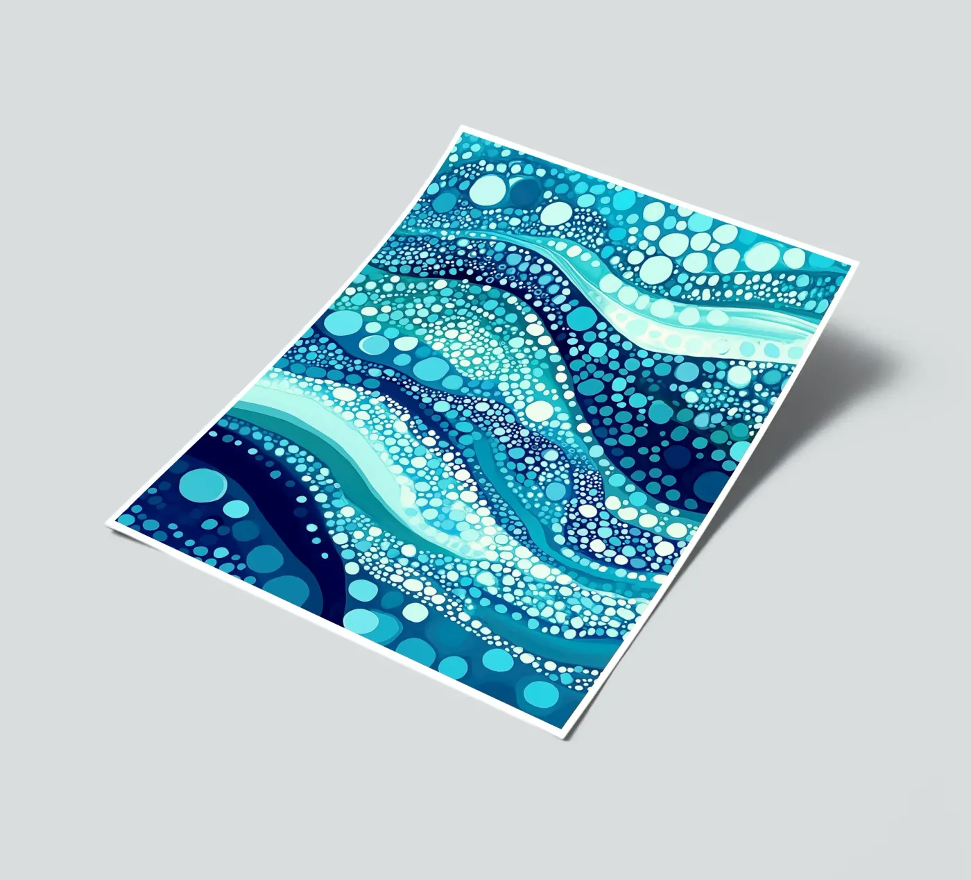 Polka Dot Ocean Waves Pattern sticker sheet by Autofocus