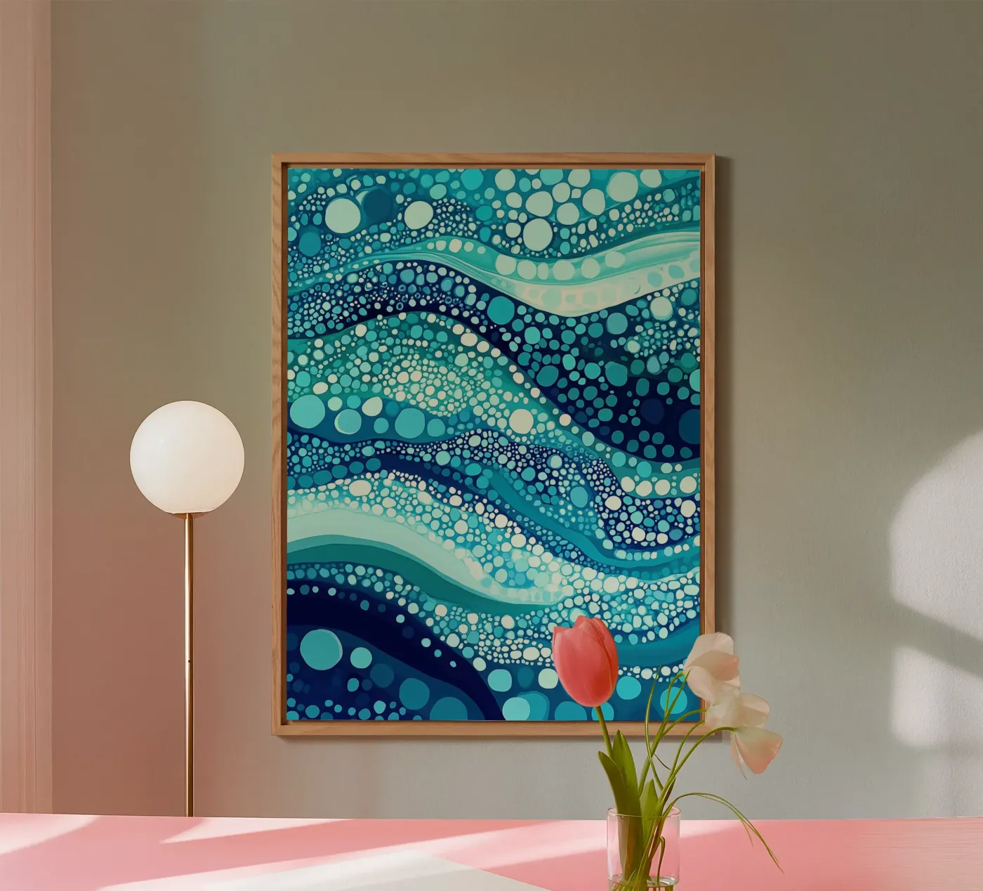 Polka Dot Ocean Waves Pattern forex plate by Autofocus