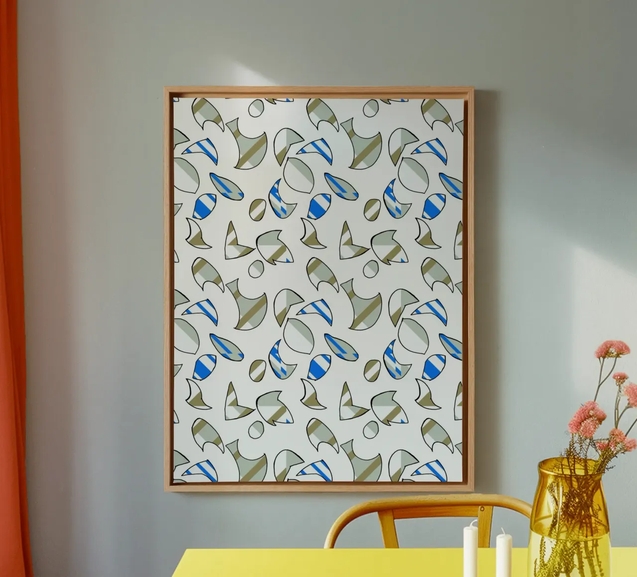 AVERSES" motifs to print on any surface. canvas with Floater frame by 10-decarreau-design