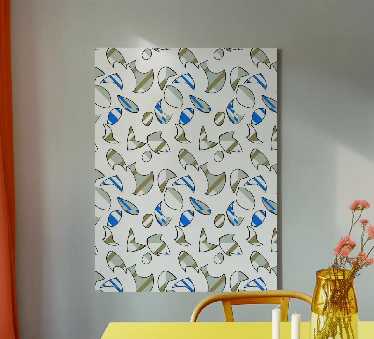 AVERSES" motifs to print on any surface. canvas with Floater frame by 10-decarreau-design