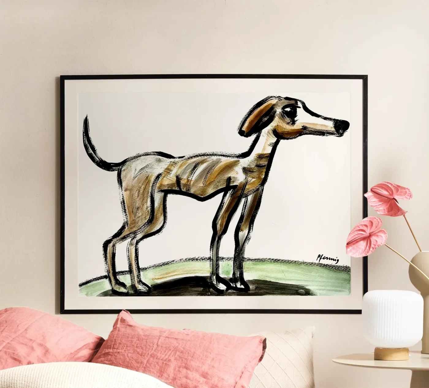 Greyhound poster by Puschkinowa