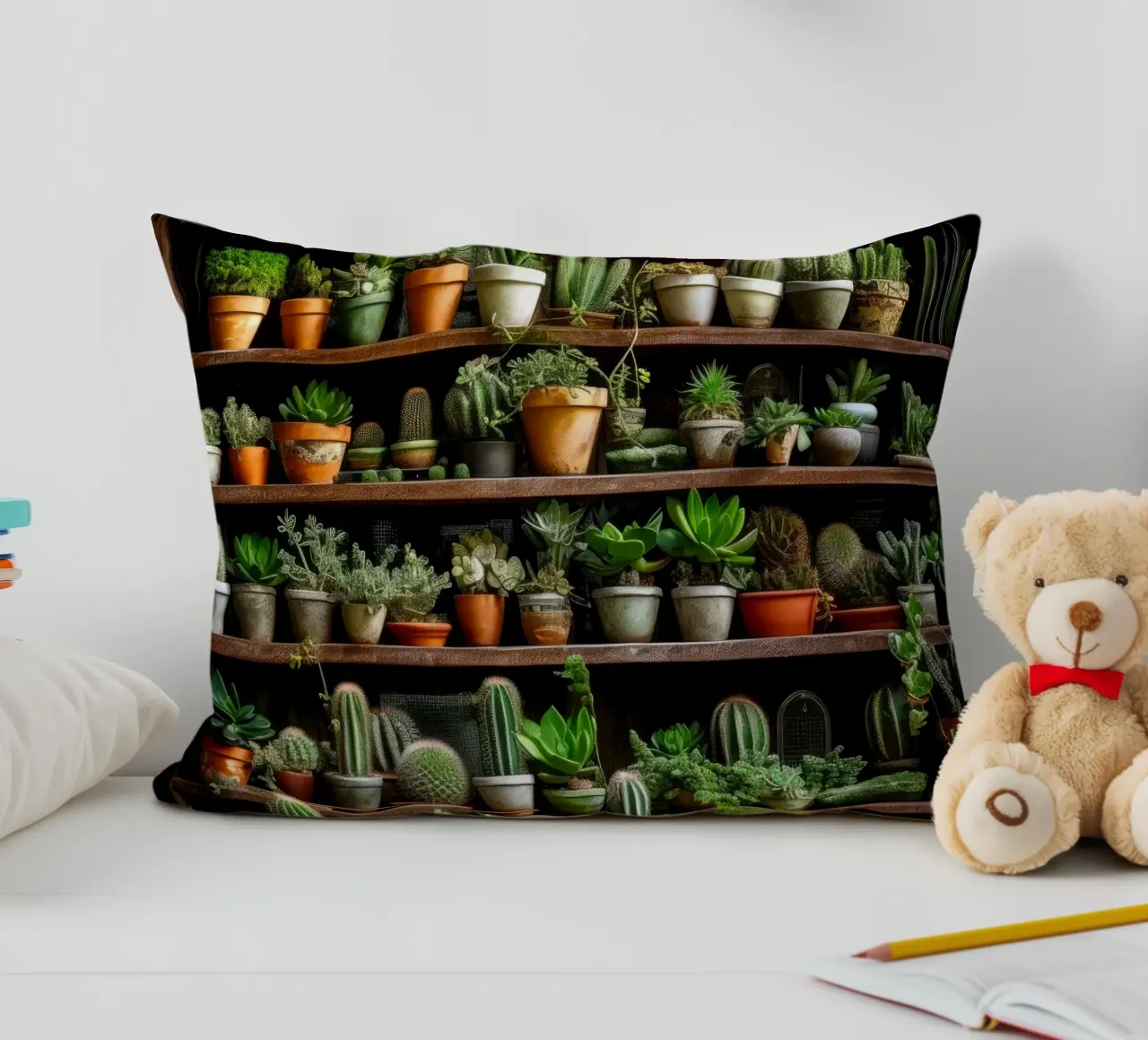 Succulente e cactus arte della natura cuscino da Justyna Jaszke JBJart