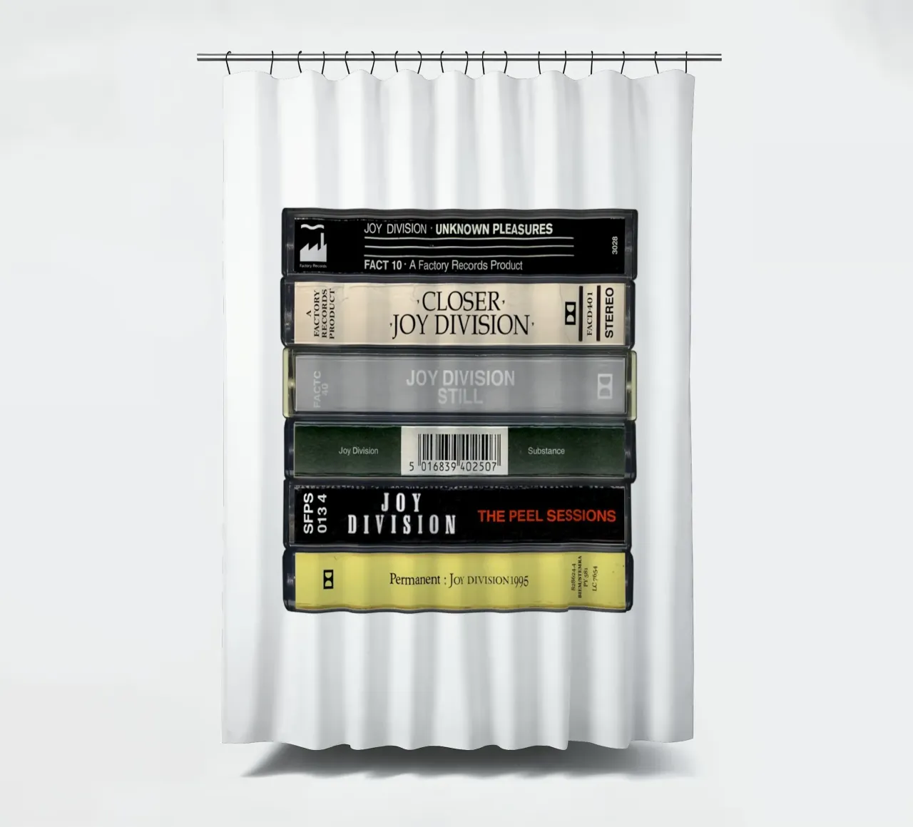 Joy Division - Album raccolti - Stampa su cassetta tenda da doccia da MrMustardPrints