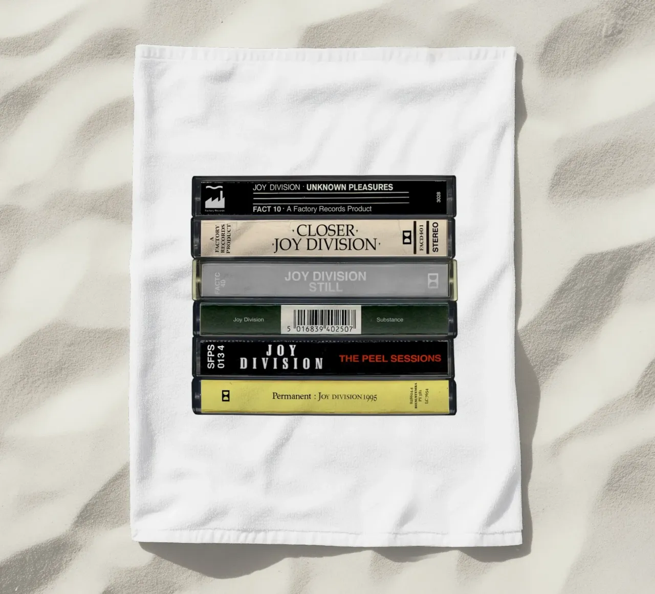 Joy Division - Album raccolti - Stampa su cassetta telo mare da MrMustardPrints