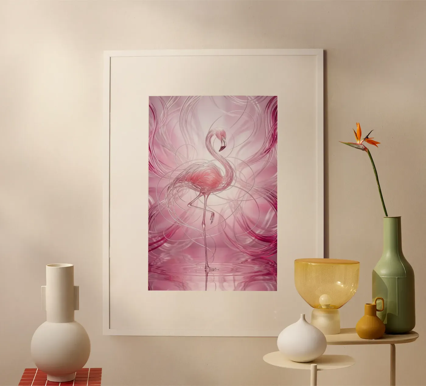 Flamingo Dance poster by Donal Dastinnett12