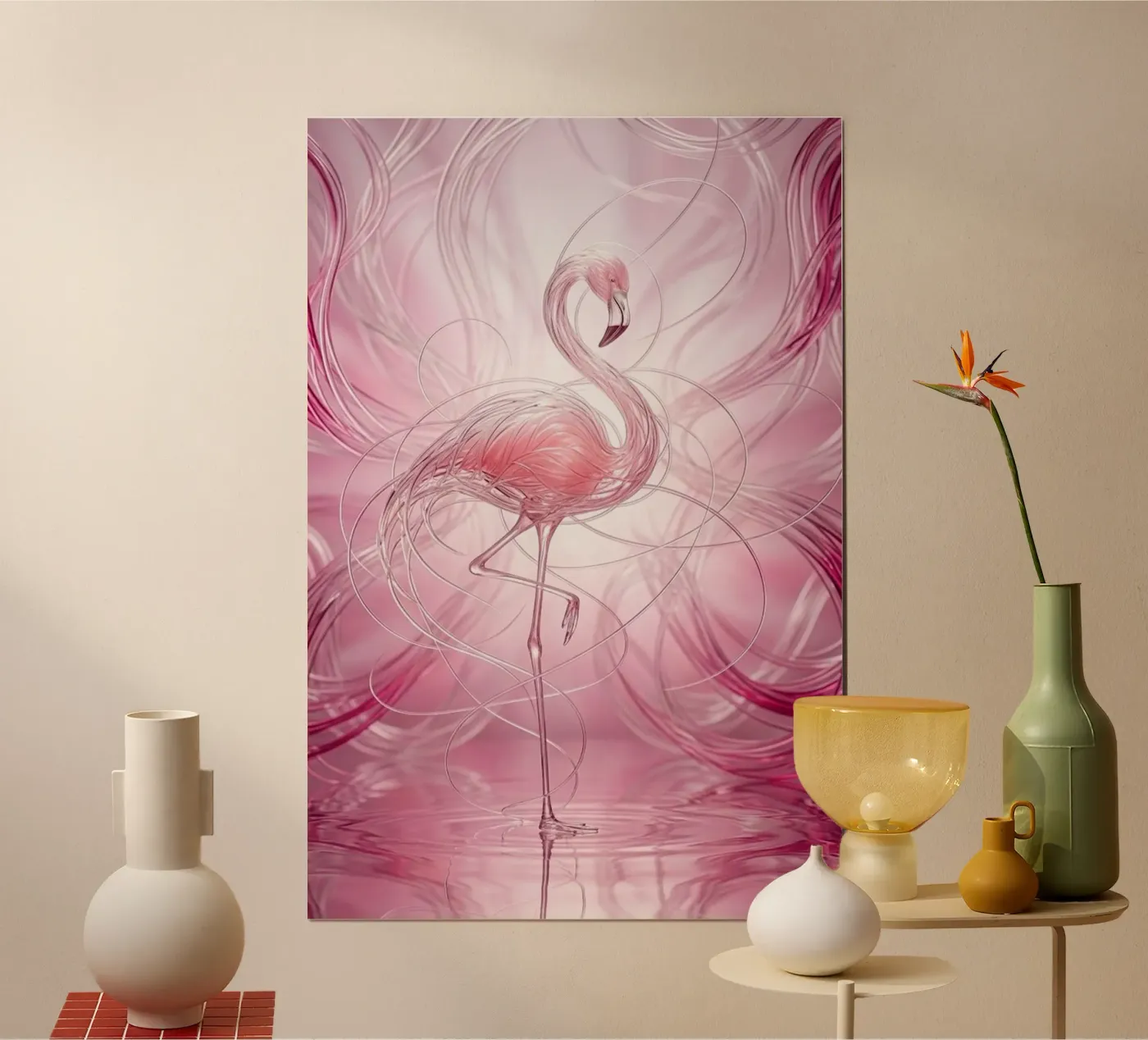 Flamingo Dance poster by Donal Dastinnett12