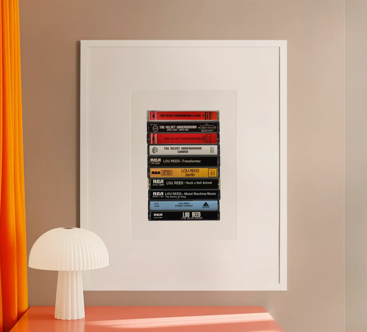 Lou Reed - Stampa degli album raccolti - Poster su cassetta poster con telaio in plastica da MrMustardPrints