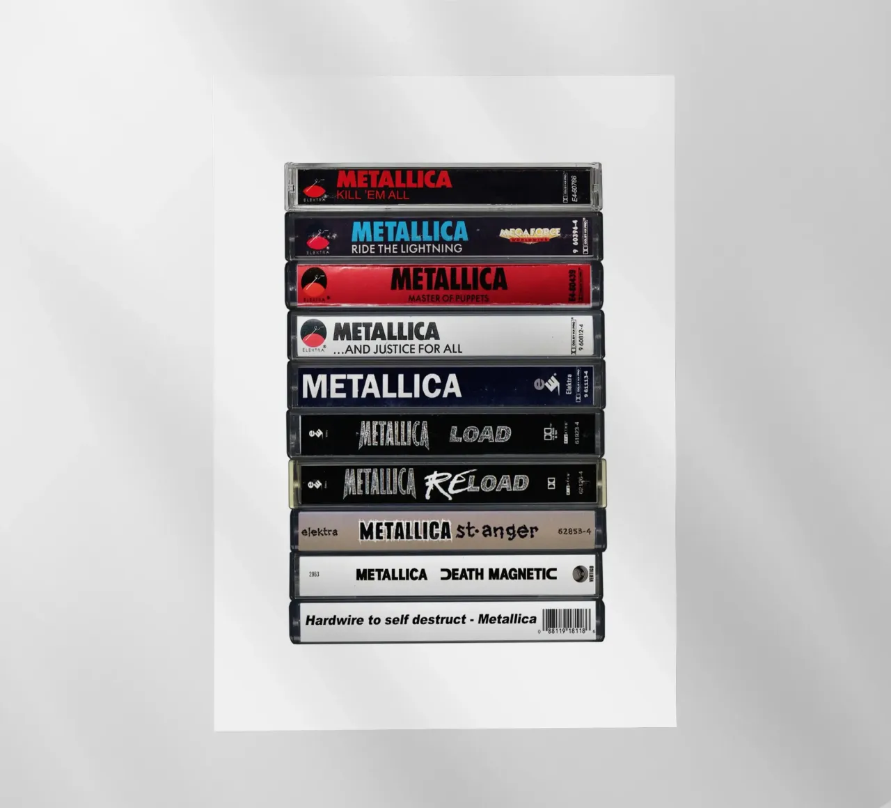 Metallica Albums - Cassette Print pellicola backlit da MrMustardPrints
