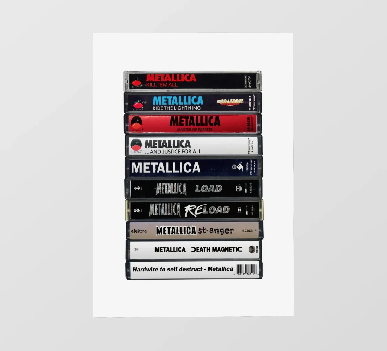 Metallica Albums - Cassette Print pellicola backlit da MrMustardPrints