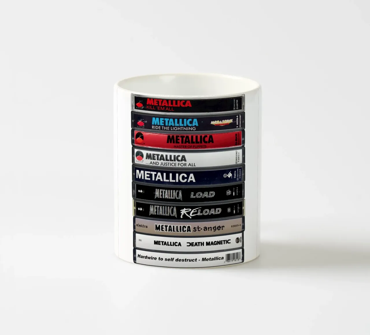 Metallica Albums - Cassette Print tazza in ceramica da MrMustardPrints