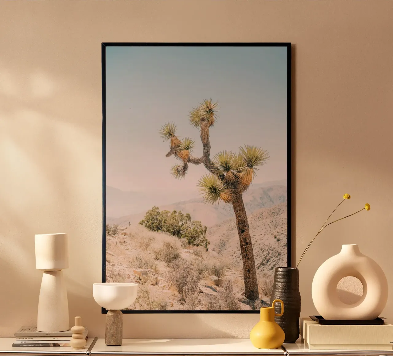 Joshua Tree poster con telaio in legno da patiphotography
