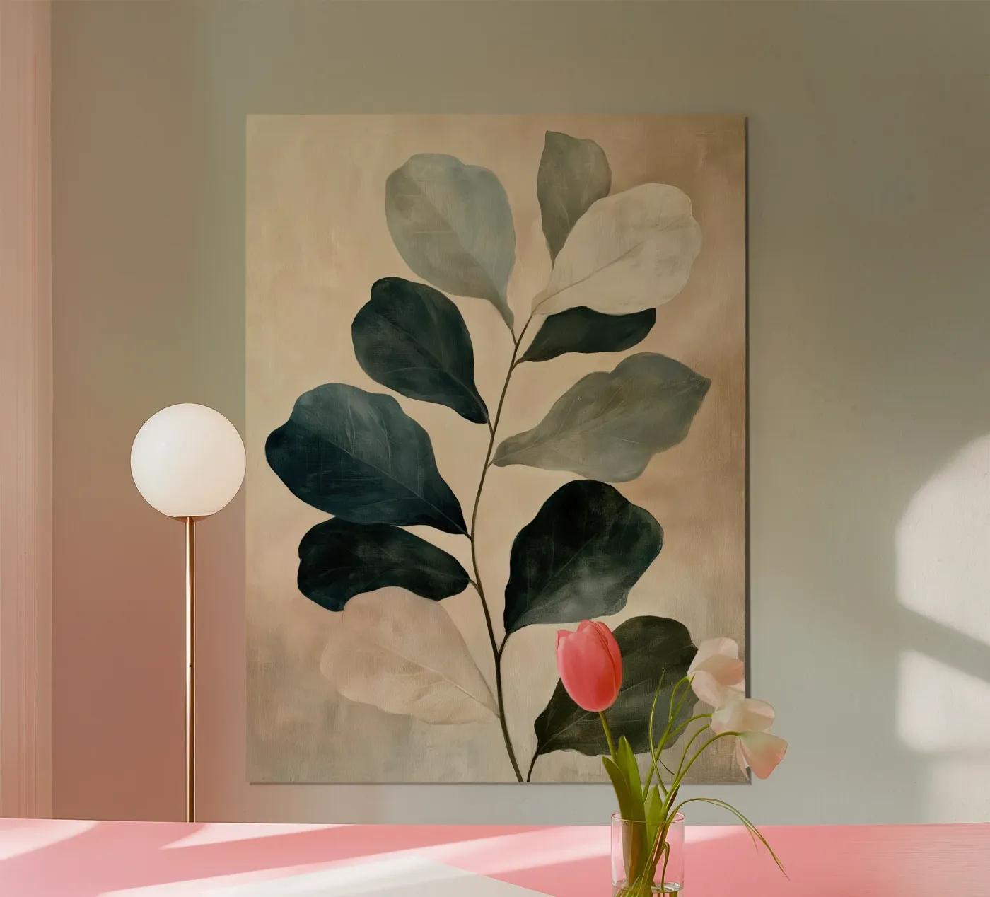Minimal Eucalyptus Leaf Study poster by Verse