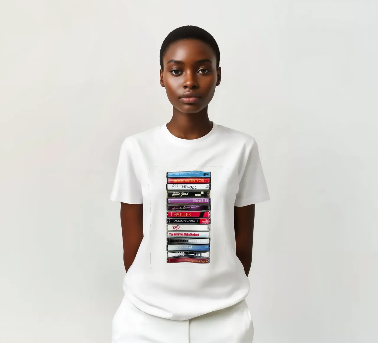 Singoli di Michael Jackson - Stampa su cassetta t-shirt da MrMustardPrints
