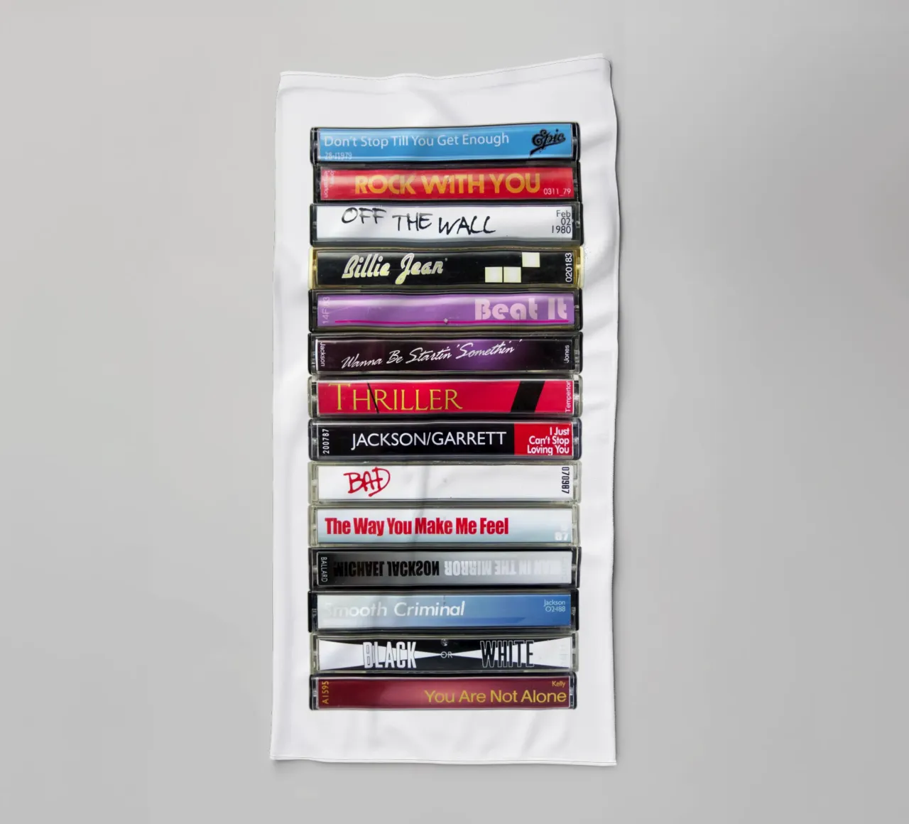 Michael Jackson Singles - Cassette Print serviette de bain de MrMustardPrints