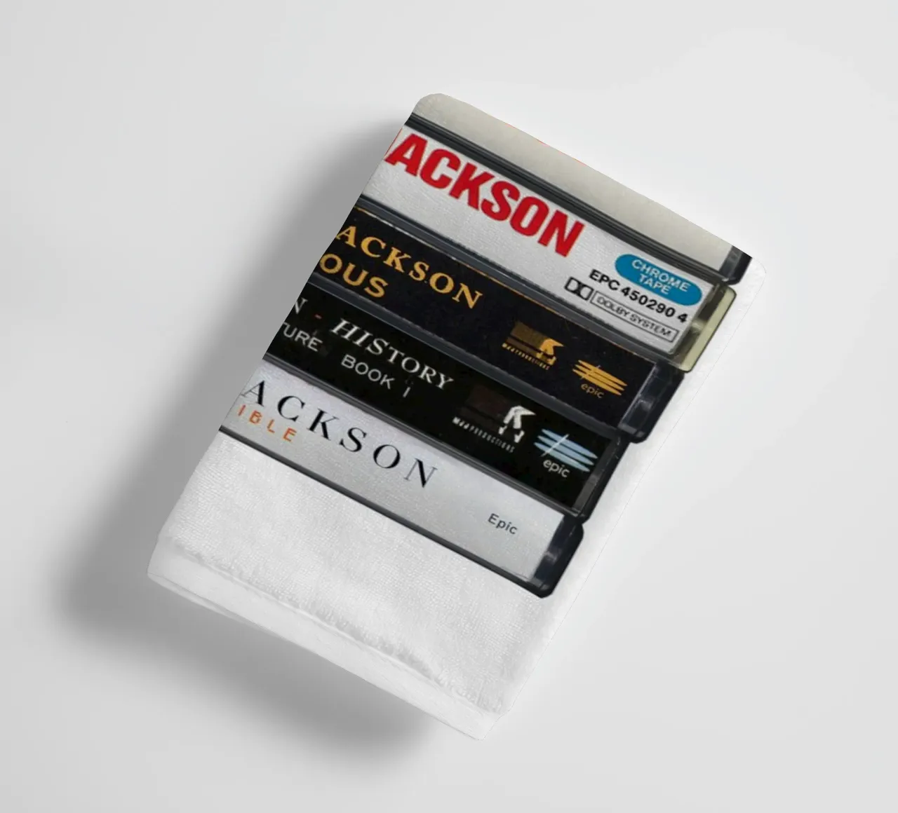Michael Jackson - Collected Albums - Cassette Print towel by MrMustardPrints