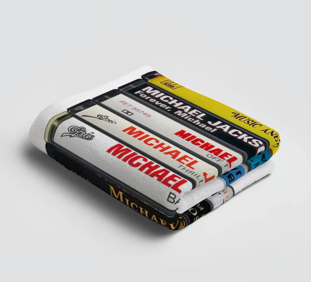 Michael Jackson - Collected Albums - Cassette Print towel by MrMustardPrints
