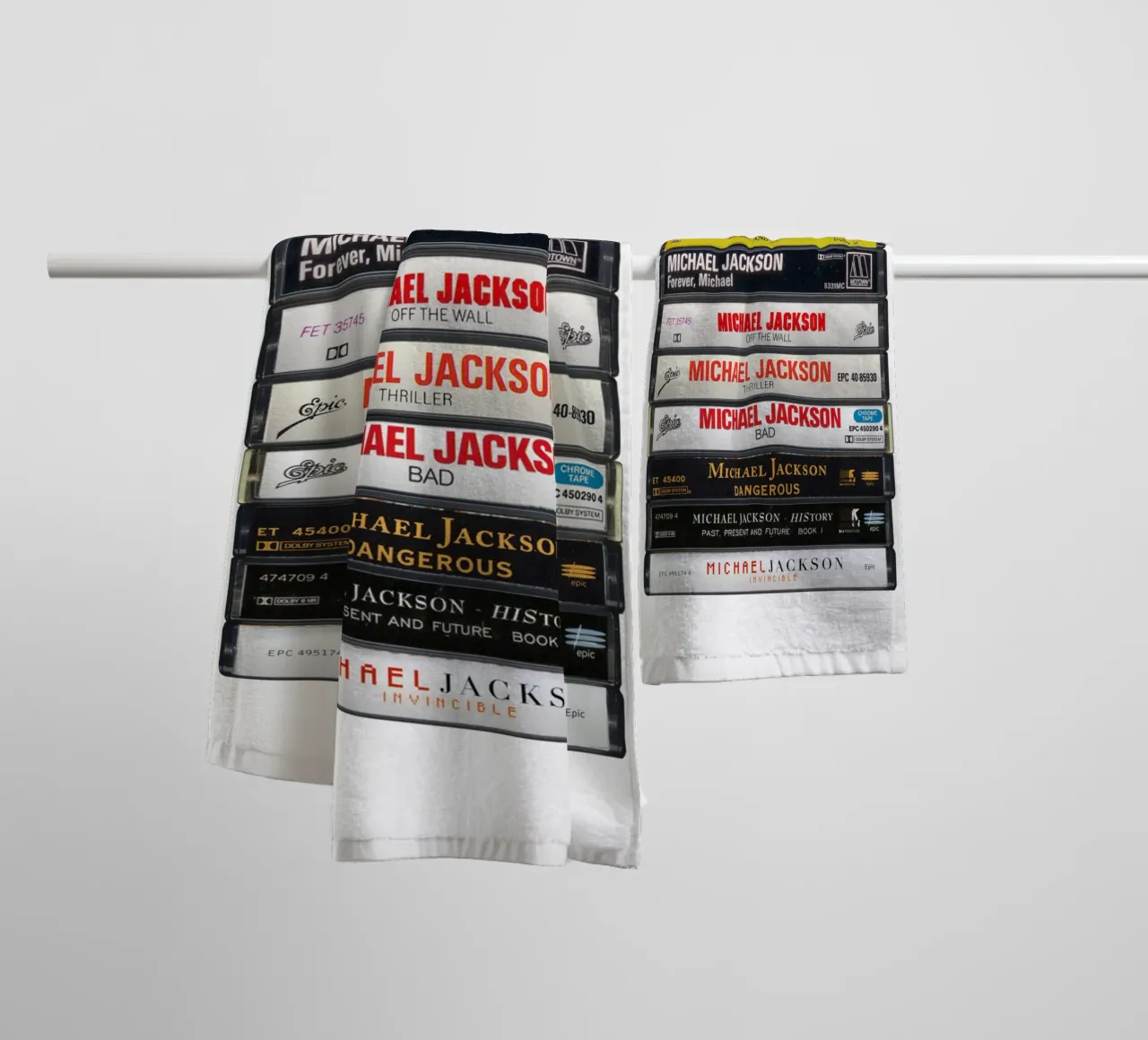 Michael Jackson - Collected Albums - Cassette Print towel by MrMustardPrints