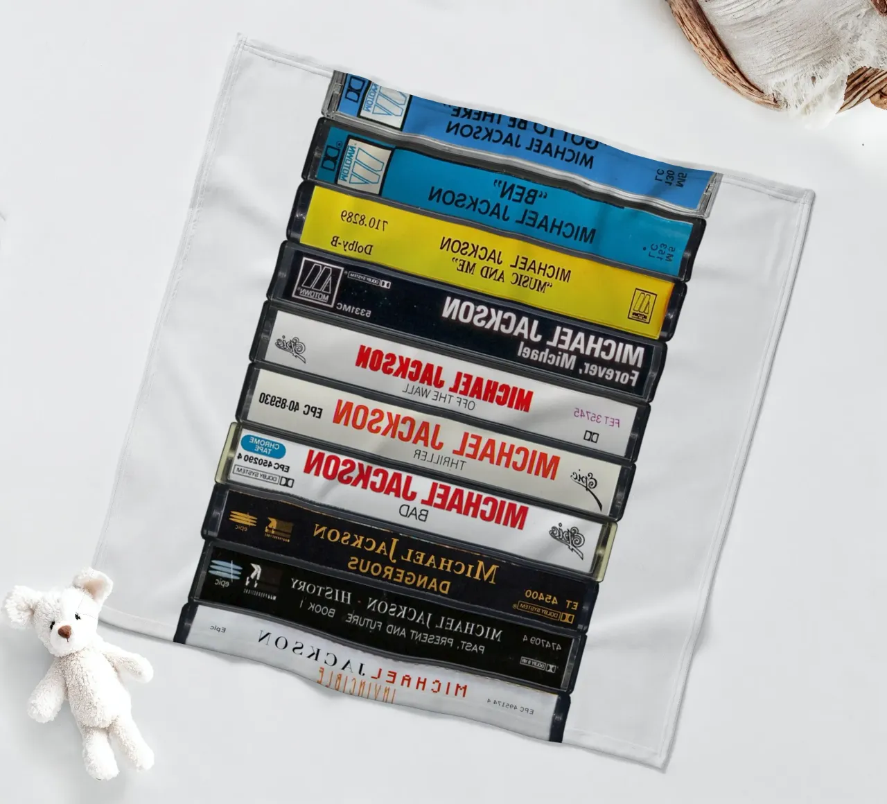 Michael Jackson - Album raccolti - Stampa su cassetta coperta in pile da MrMustardPrints