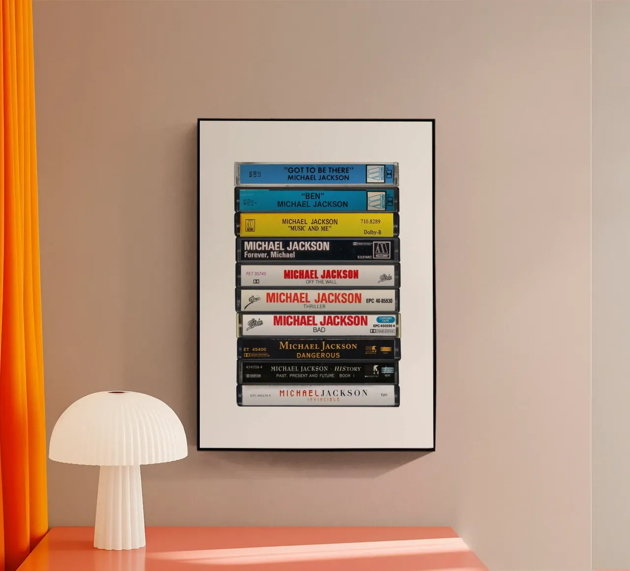 Michael Jackson - Collected Albums - Cassette Print metacrilato de MrMustardPrints