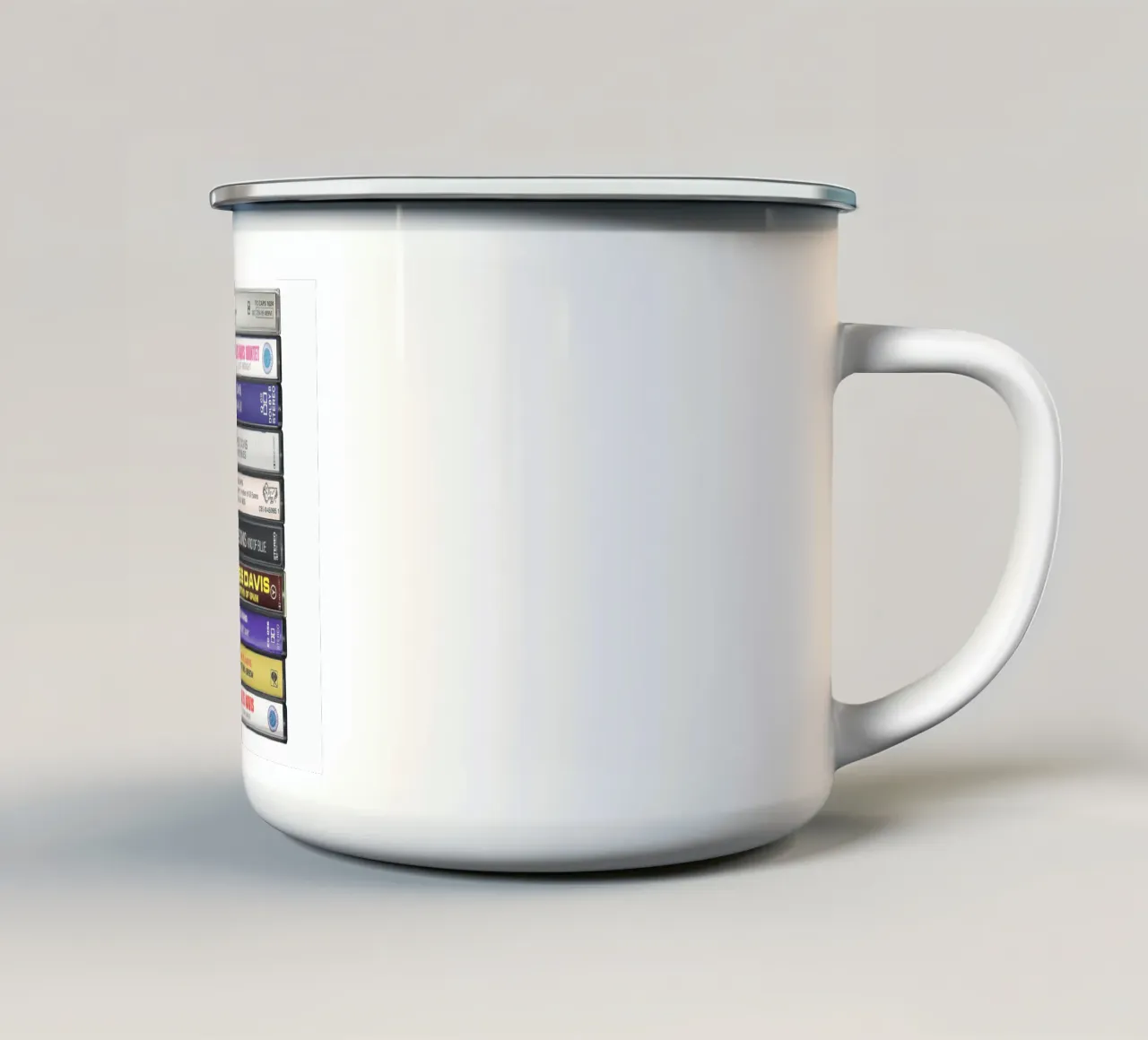 Miles Davis - Album raccolti - Stampa su cassetta tazza in smalto da MrMustardPrints