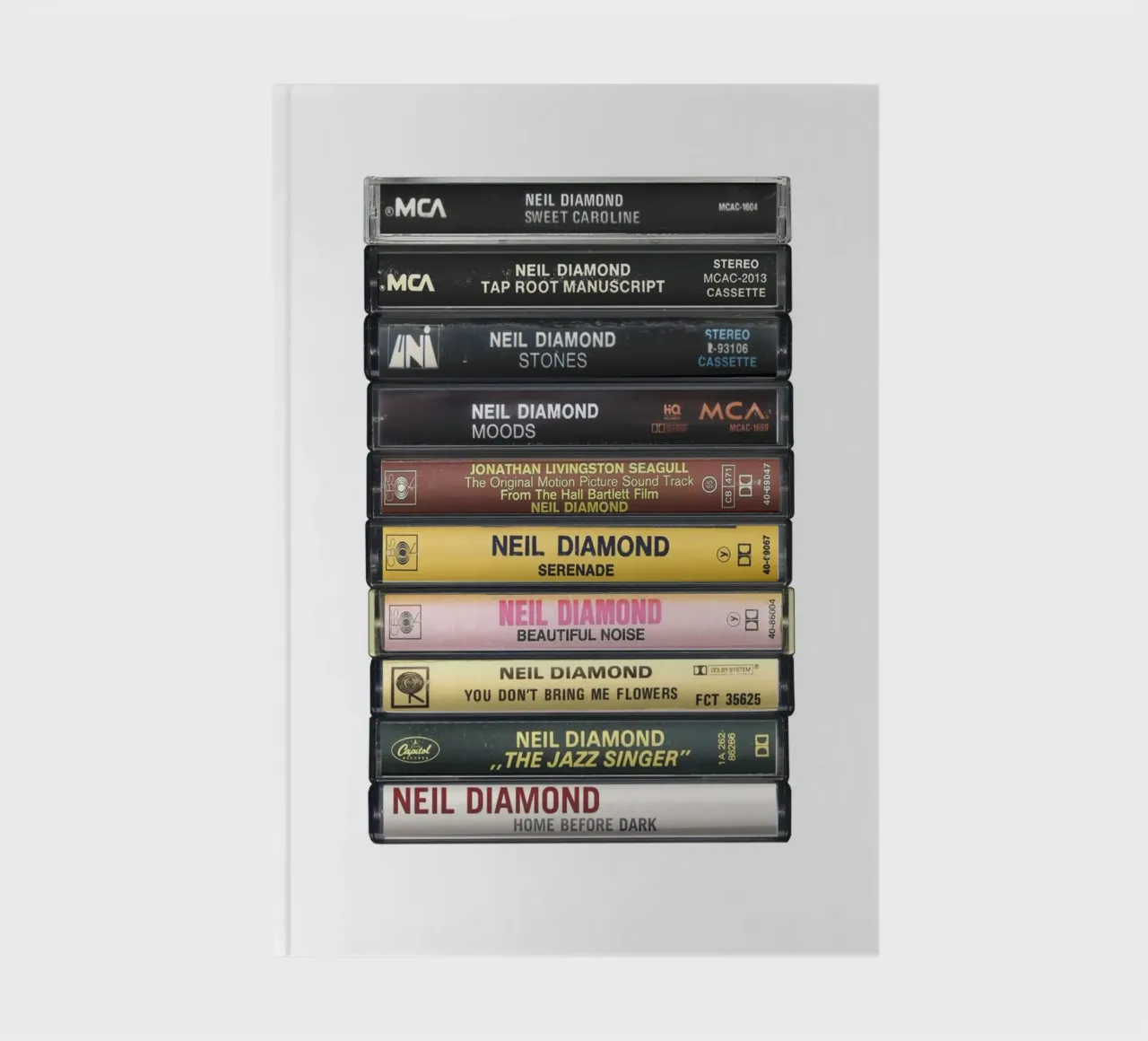 Neil Diamond - Collected Albums - Cassette Print notebook by MrMustardPrints