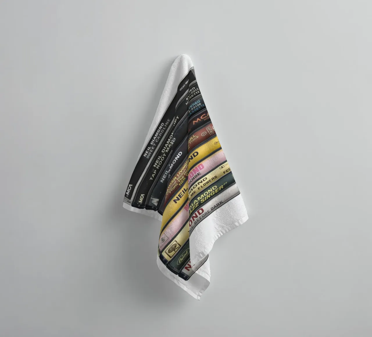 Neil Diamond - Collected Albums - Cassette Print towel by MrMustardPrints