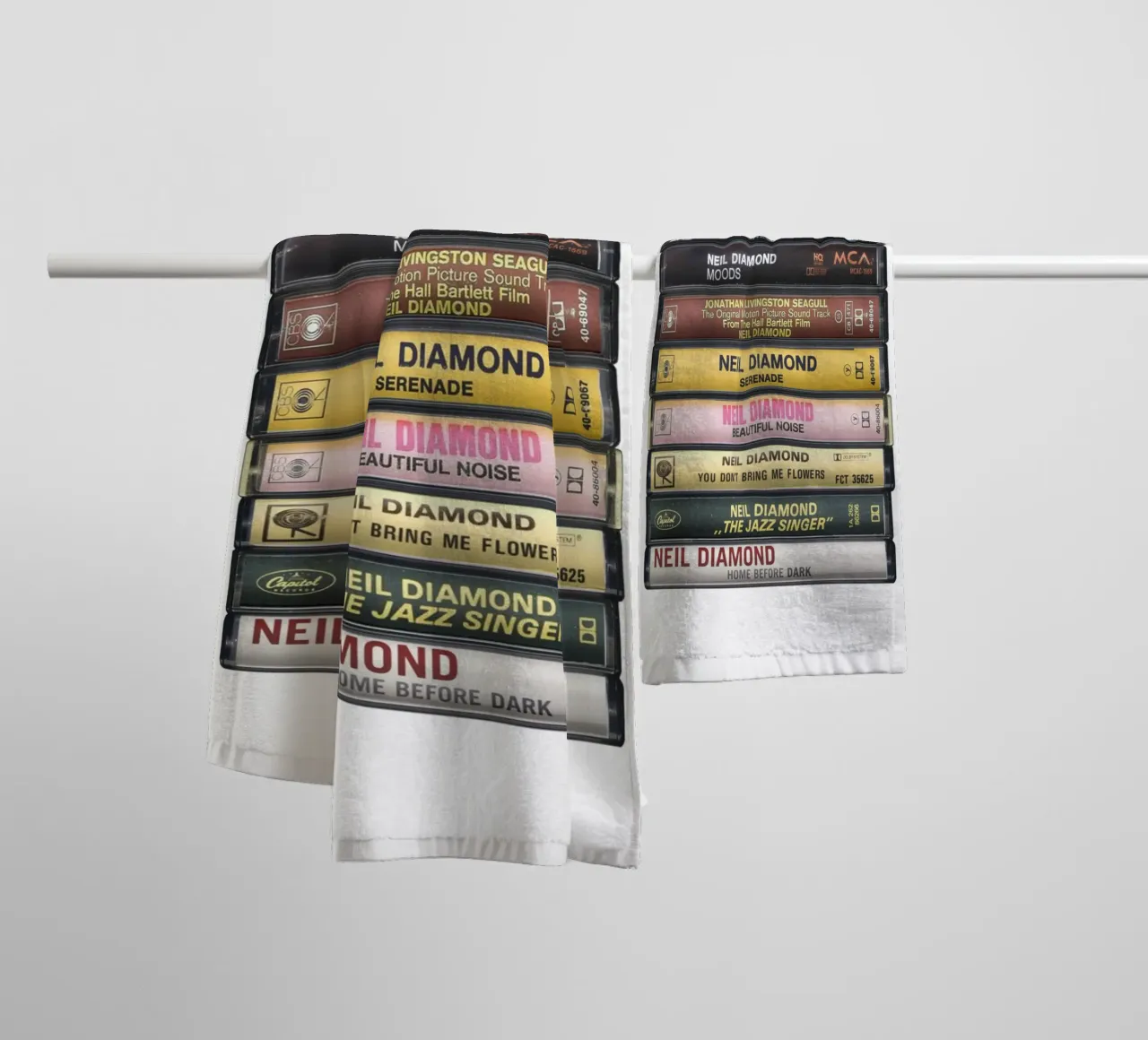Neil Diamond - Collected Albums - Cassette Print towel by MrMustardPrints