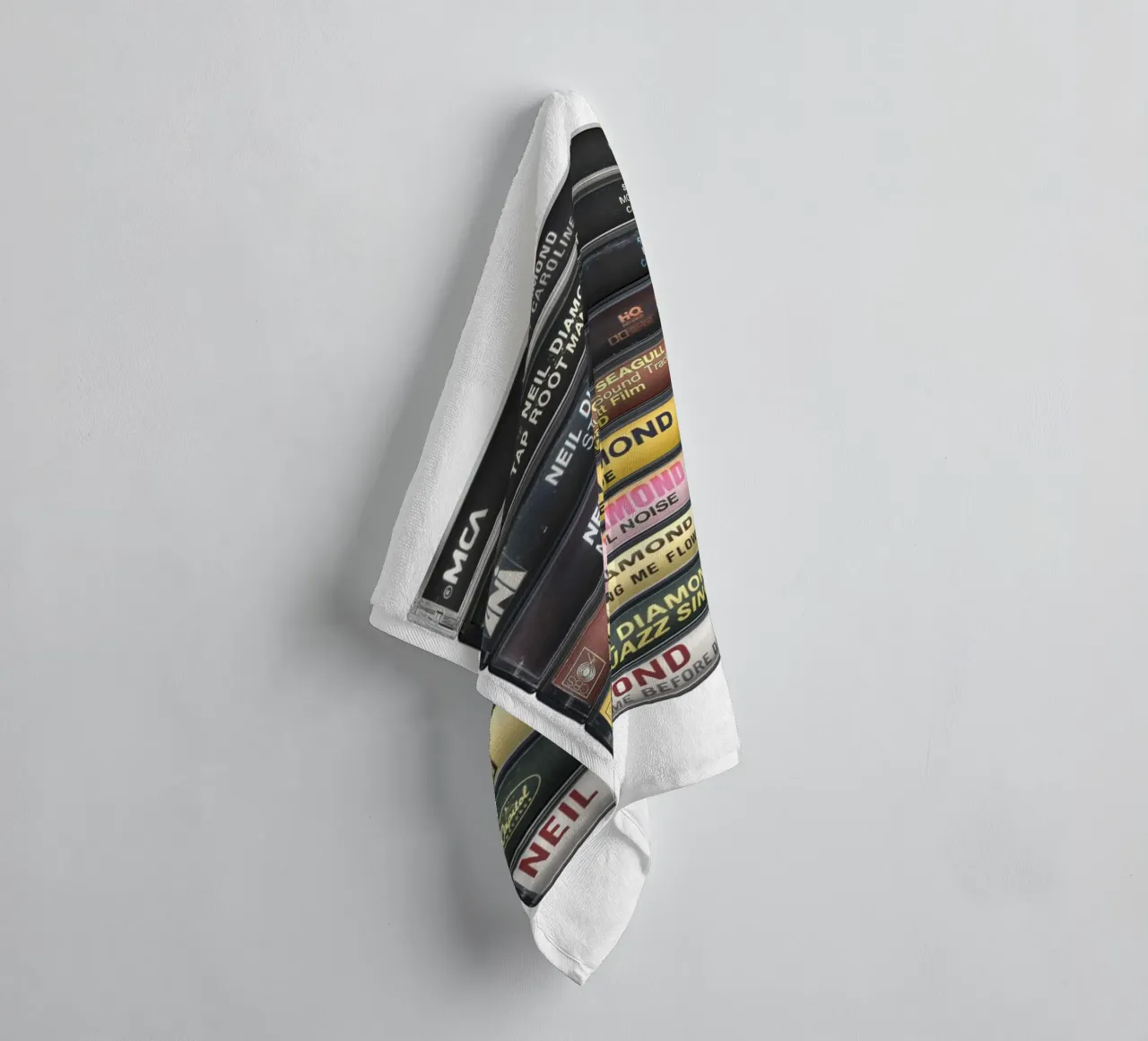 Neil Diamond - Collected Albums - Cassette Print towel by MrMustardPrints
